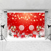 Lofaris Windmill Lollipop Glitter Christmas Backdrop For Party